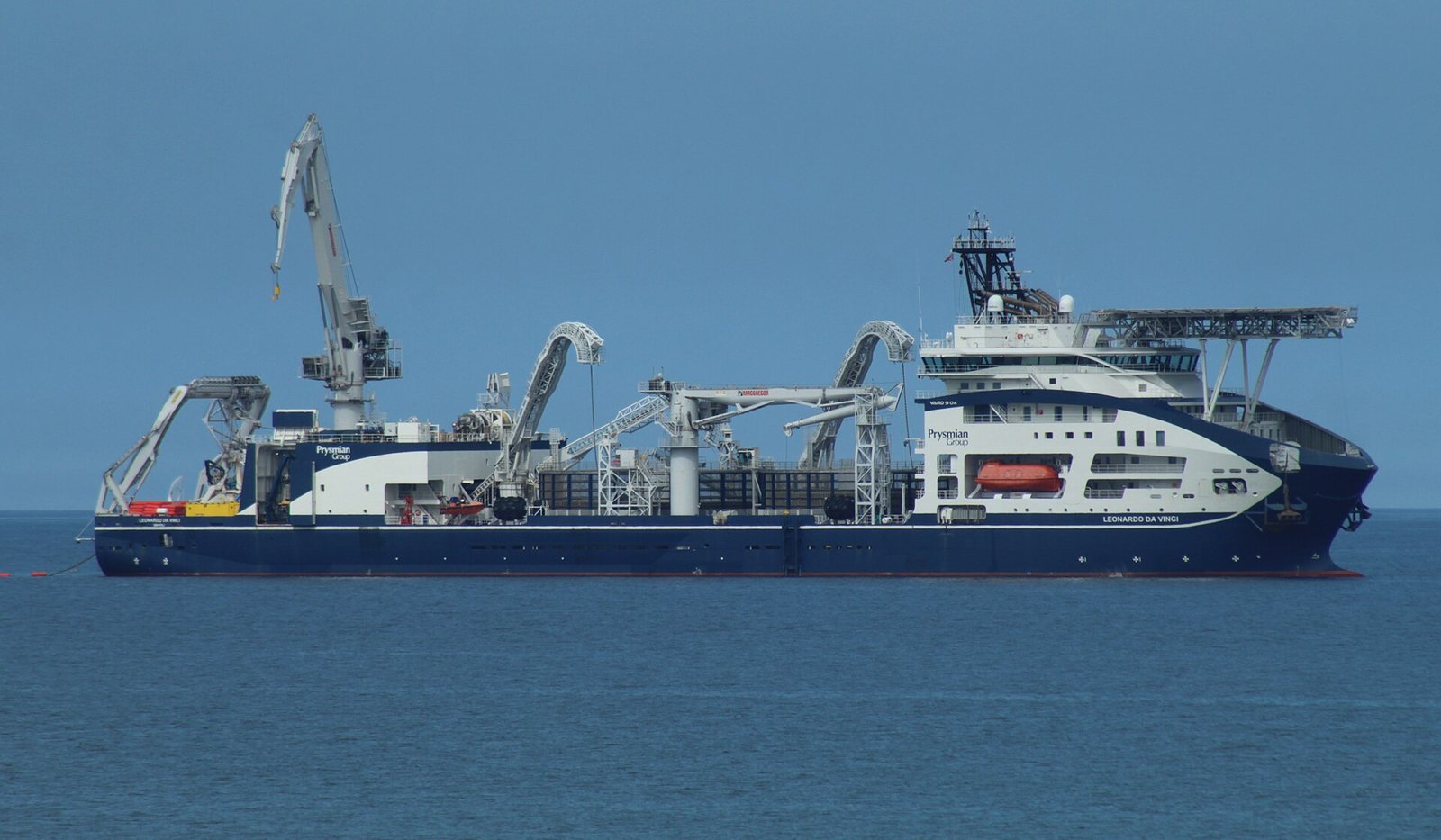 La nave posacavi Leonardo da Vinci del gruppo Prysmian