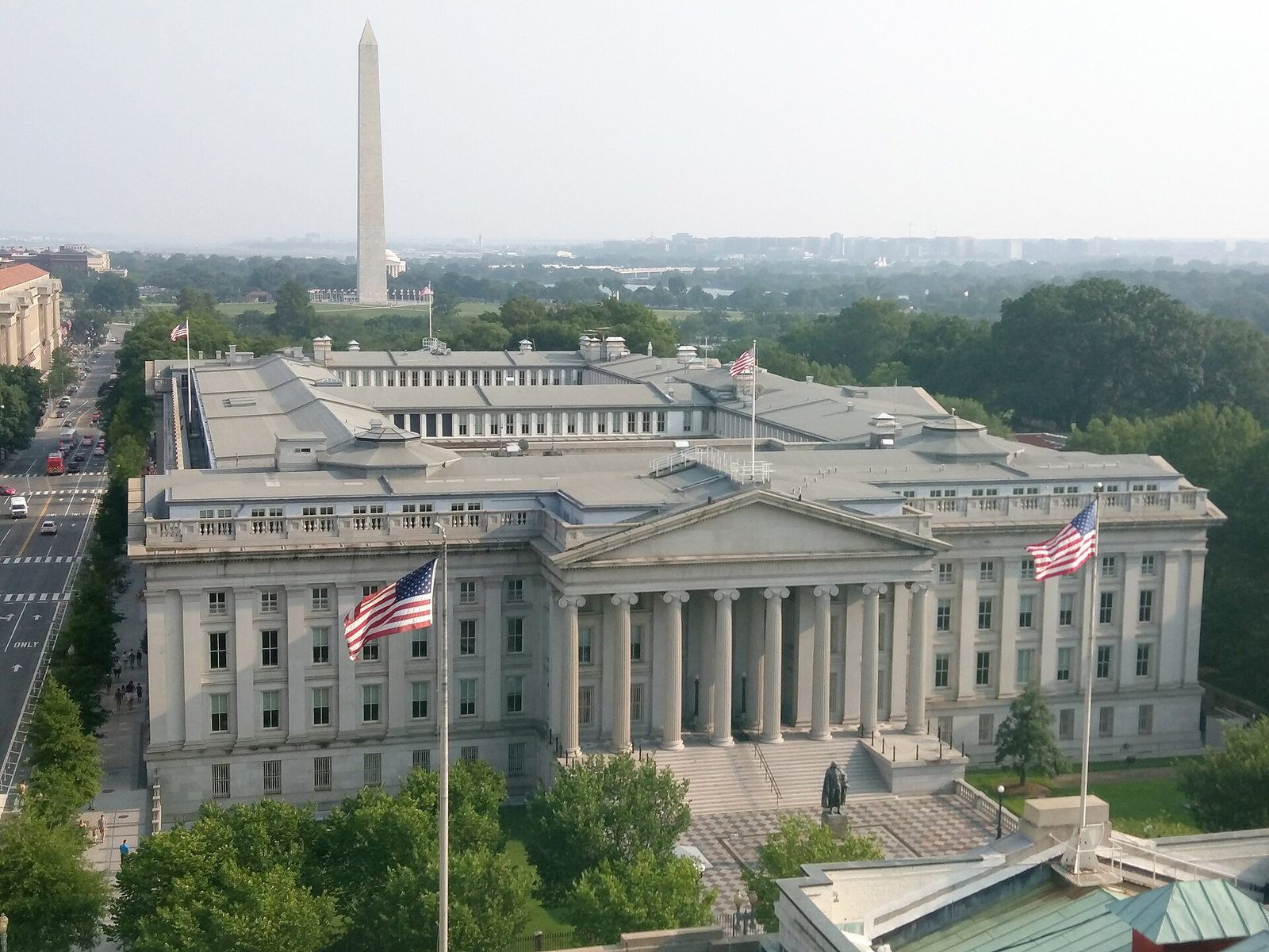 Il Treasury Building di Washington, sede del Dipartimento del Tesoro americano